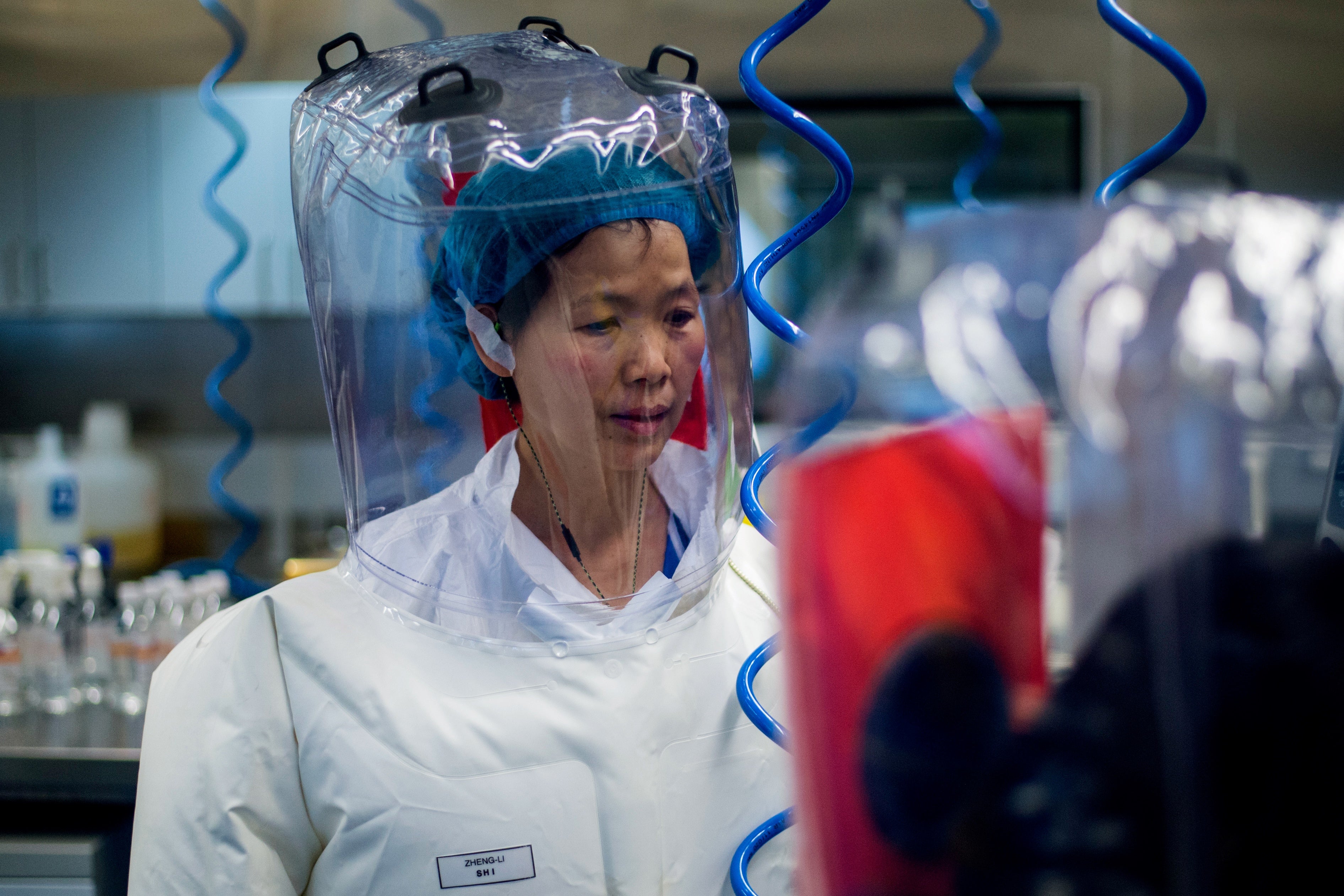 Chinese virologist Shi Zhengli is seen inside the P4 laboratory in Wuhan, capital of China’s Hubei province, on 23 February, 2017. Dr Shi has dismissed questions around whether Covid-19 may have originated in her lab as ‘filth’.