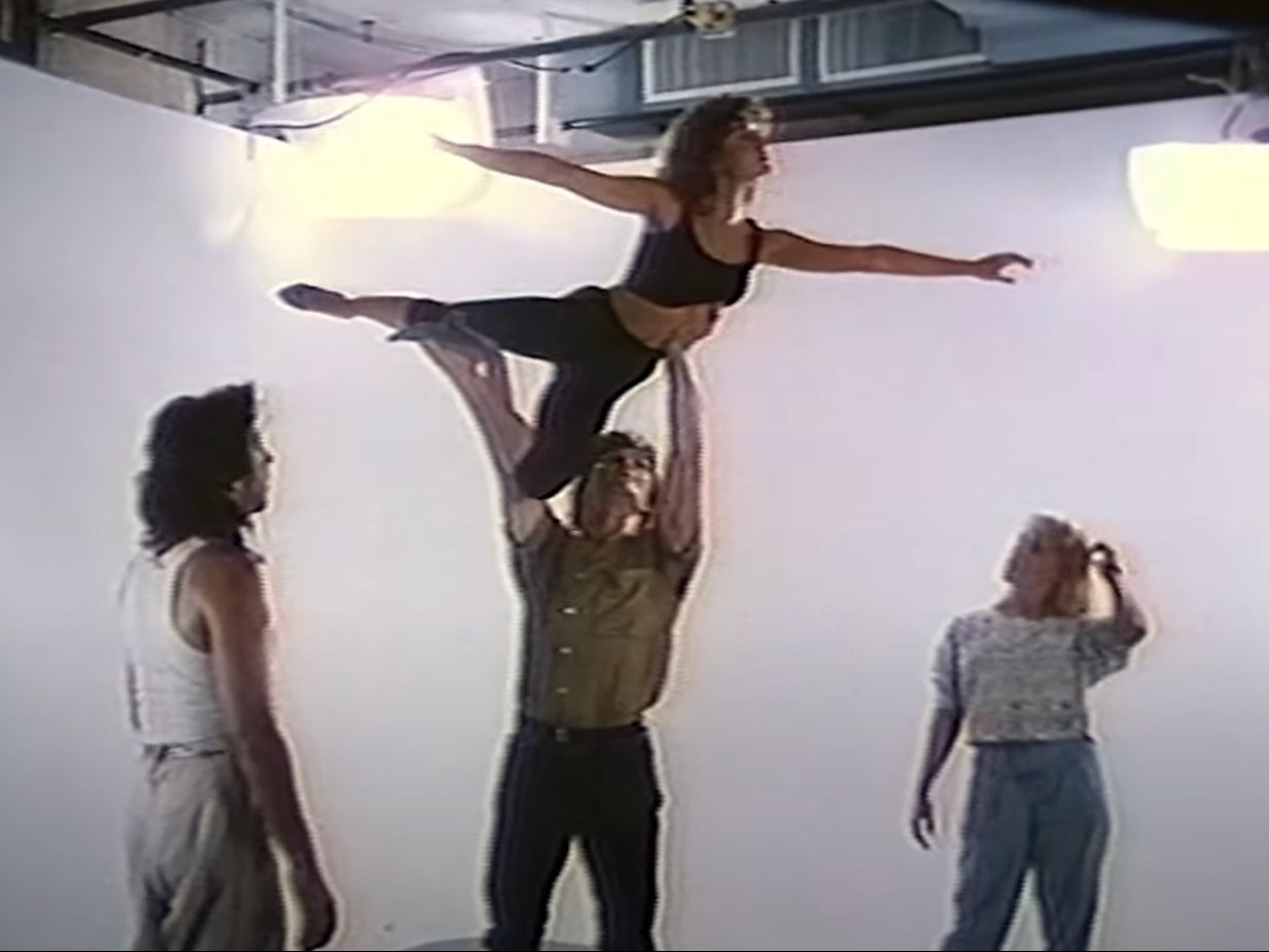 <p>Patrick Swayze and Jennifer Grey during a screen test for Dirty Dancing</p>