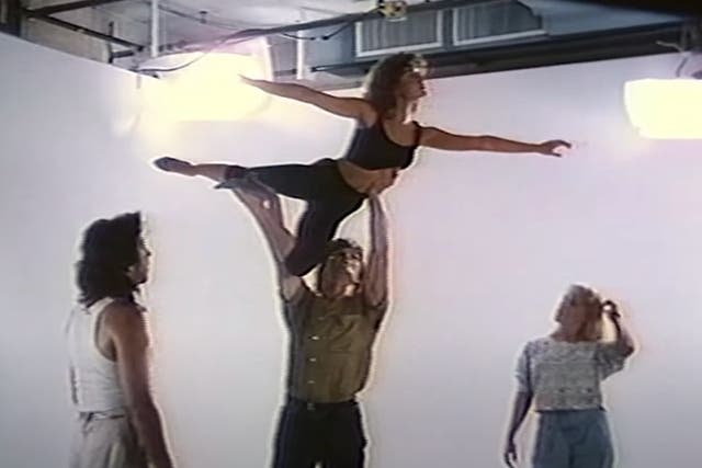 <p>Patrick Swayze and Jennifer Grey during a screen test for Dirty Dancing</p>