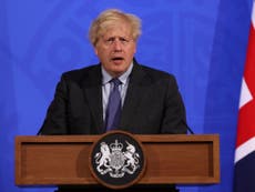 Covid lockdown: Boris Johnson confirms four-week delay to lifting final restrictions amid Delta variant surge