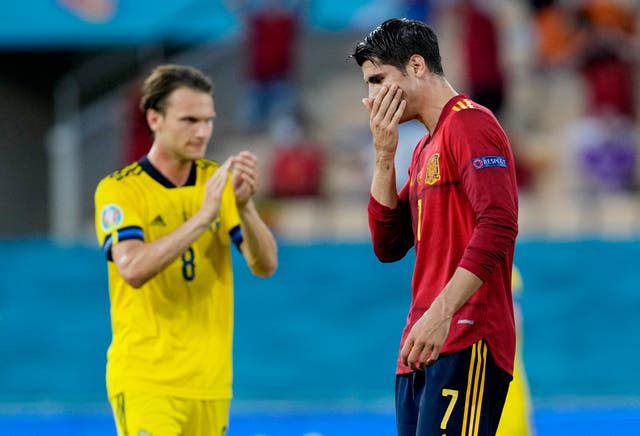 <p>Alvaro Morata spurned Spain’s best chances</p>