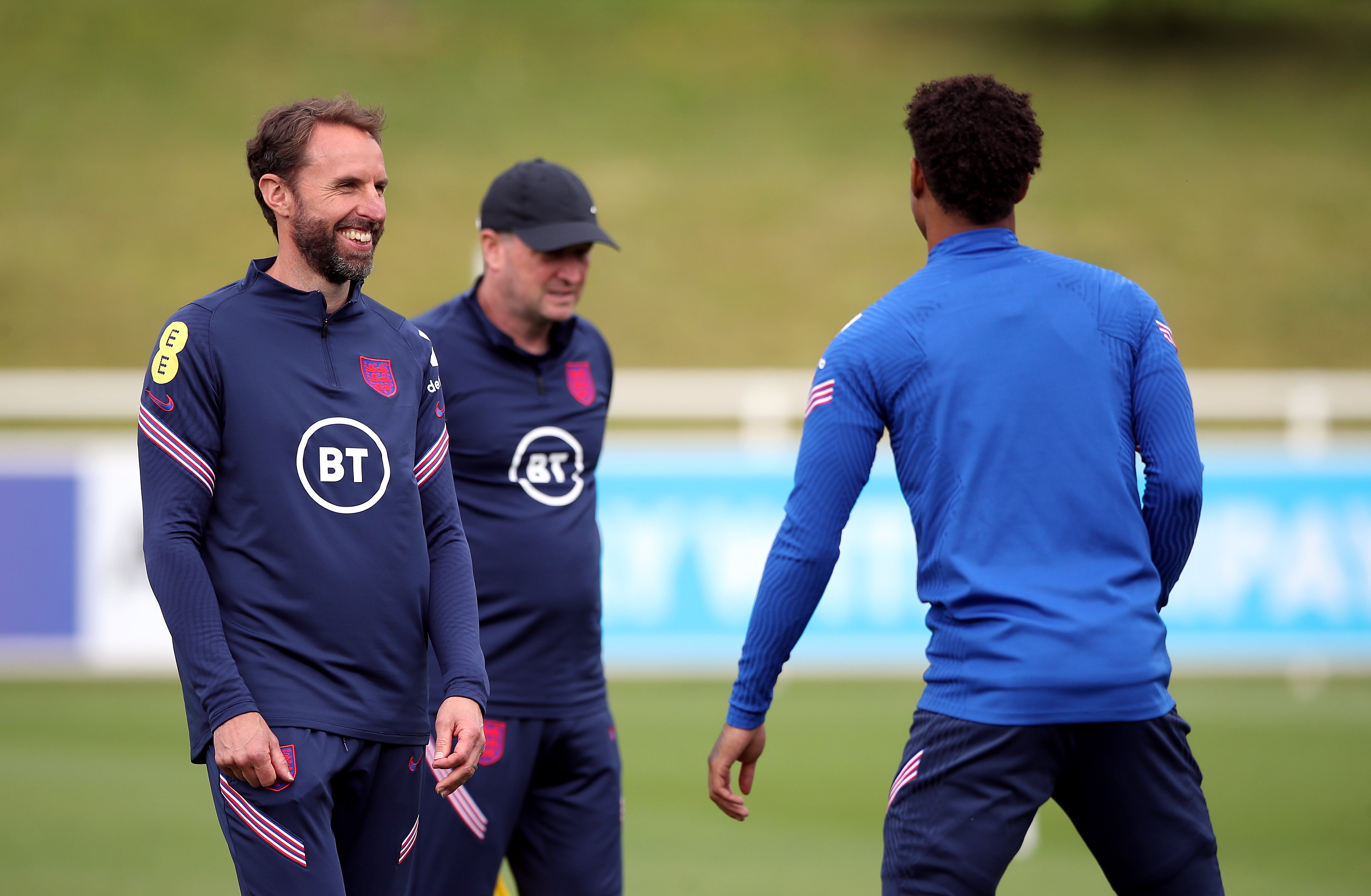 England manager Gareth Southgate (left) is preparing his squad for Friday's clash with Scotland