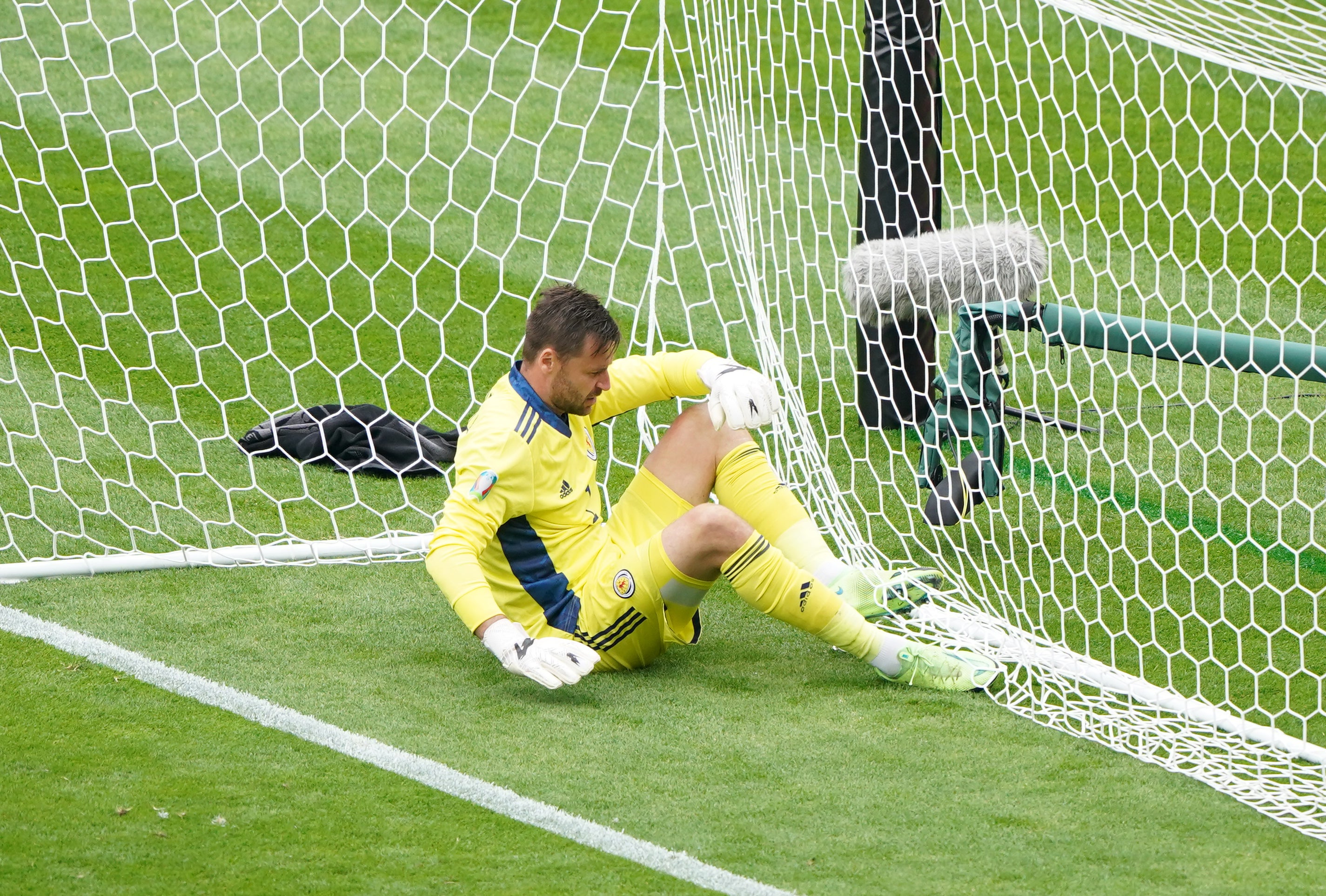 Scotland goalkeeper David Marshall was beaten Patrik Schick