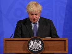 Covid lockdown news – live:  Boris Johnson delays lifting restrictions as summer death toll could hit 40,000