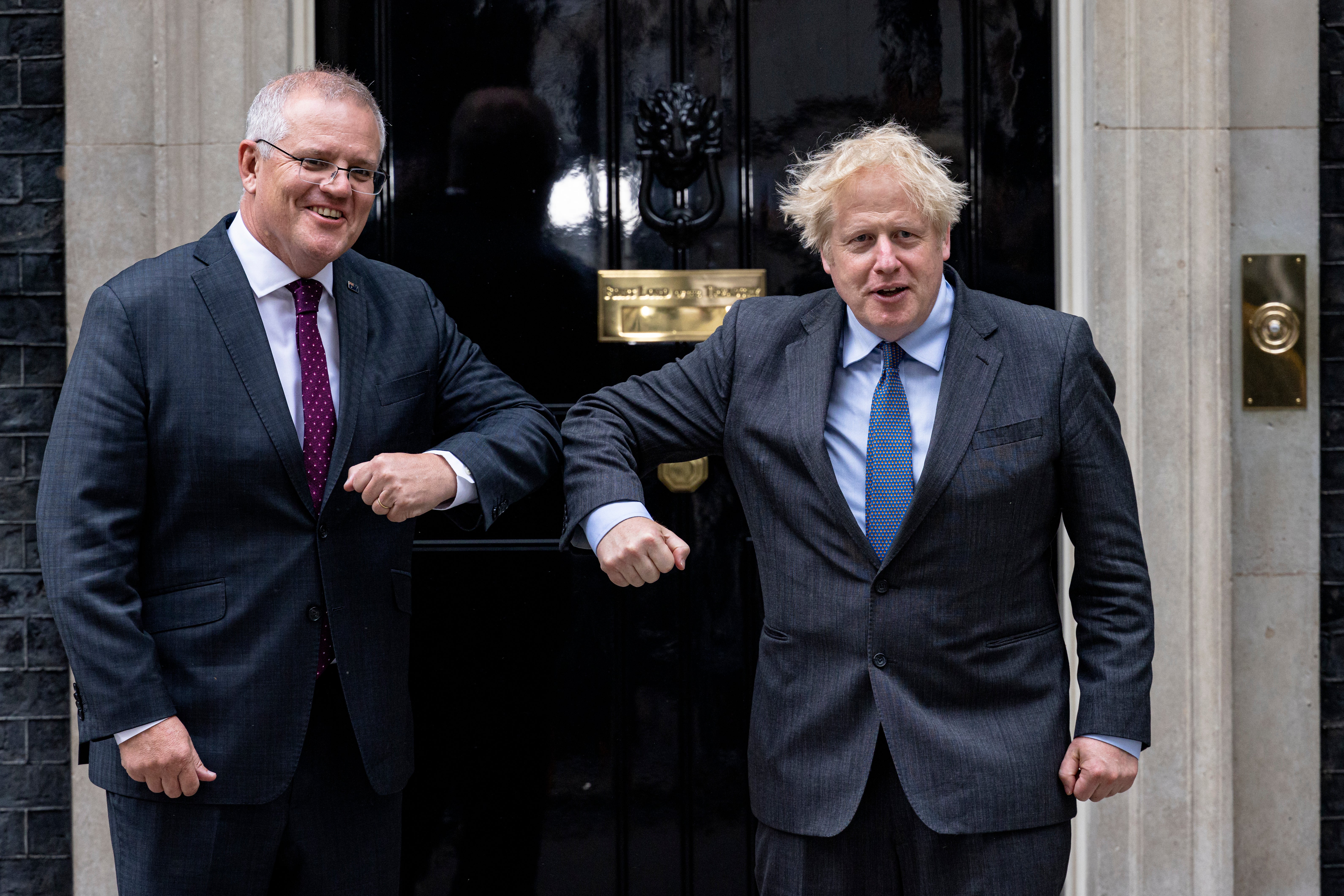 Boris Johnson welcomes Australian prime minister Scott Morrison to 10 Downing Street for talks on Monday