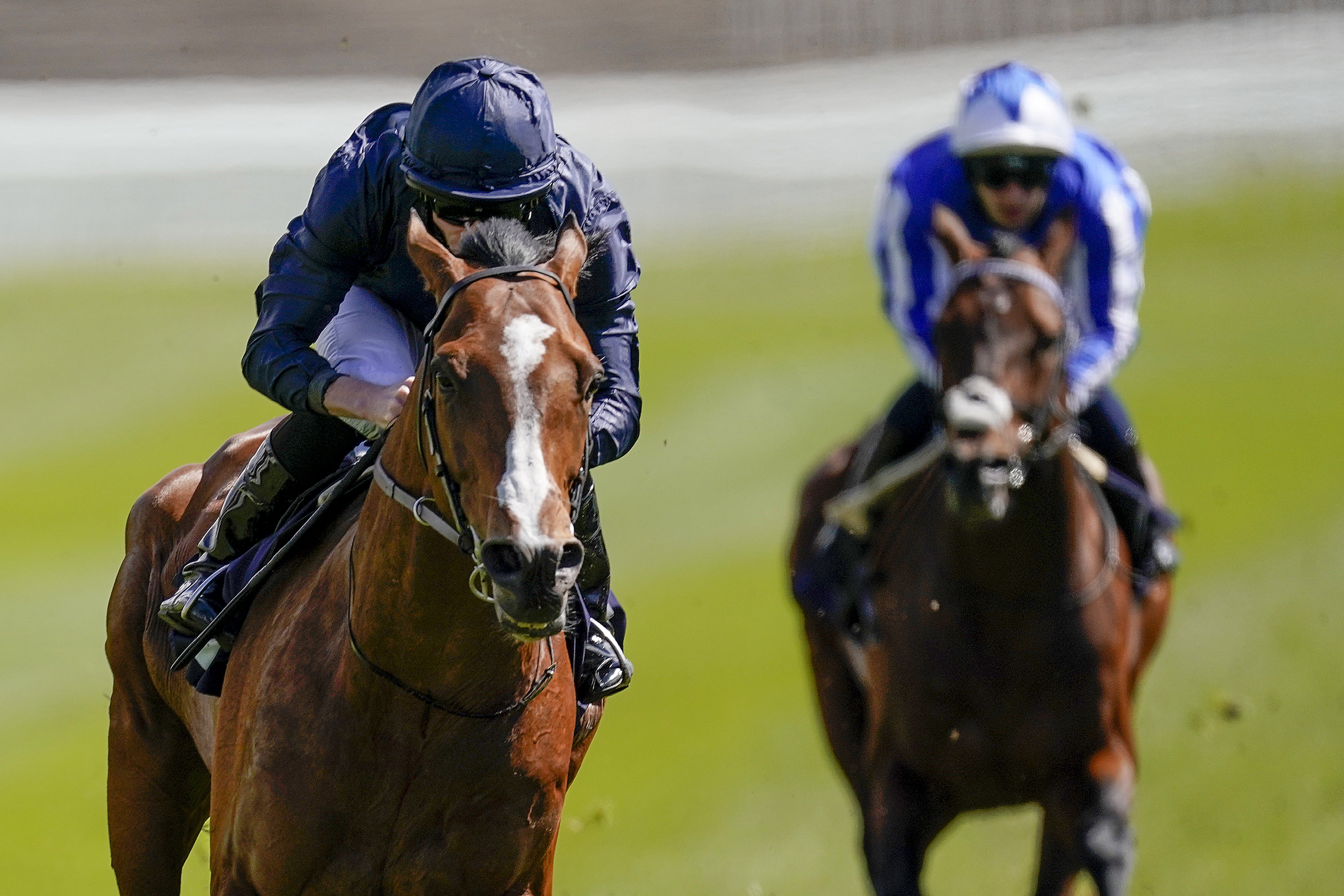 Armory (left) was an easy winner of the Huxley Stakes