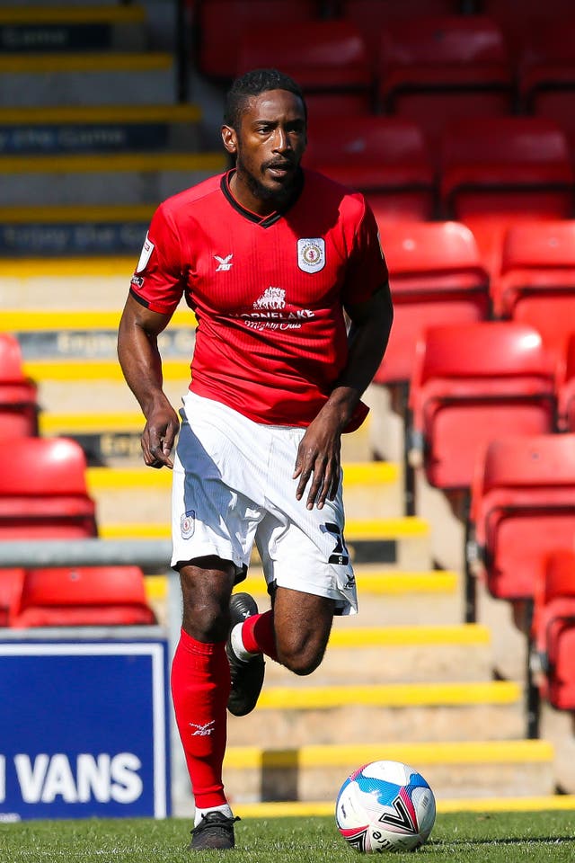 Omar Beckles in action for Crewe Alexandra