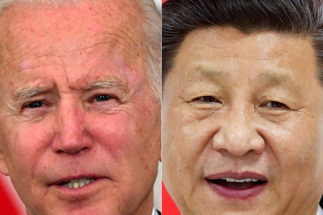 <p>US President Joe Biden (L) and Chinese President Xi Jinping </p>