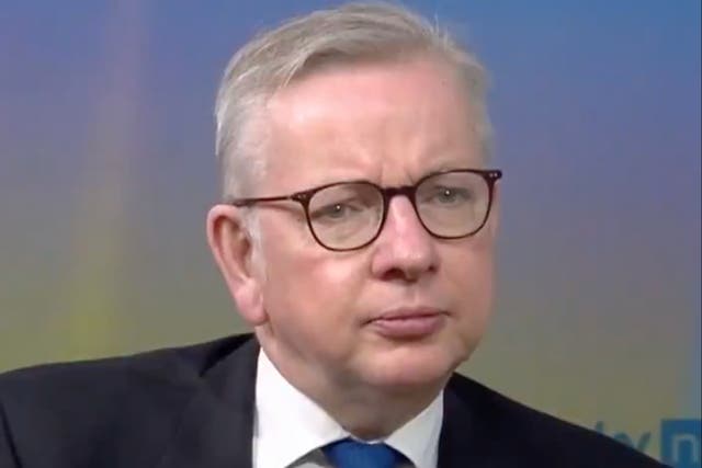 <p>Gove on Sky News talking about his confidence in the new ‘terminus date’ for restrictions ending</p>