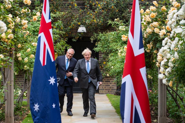 Boris Johnson meets Scott Morrison