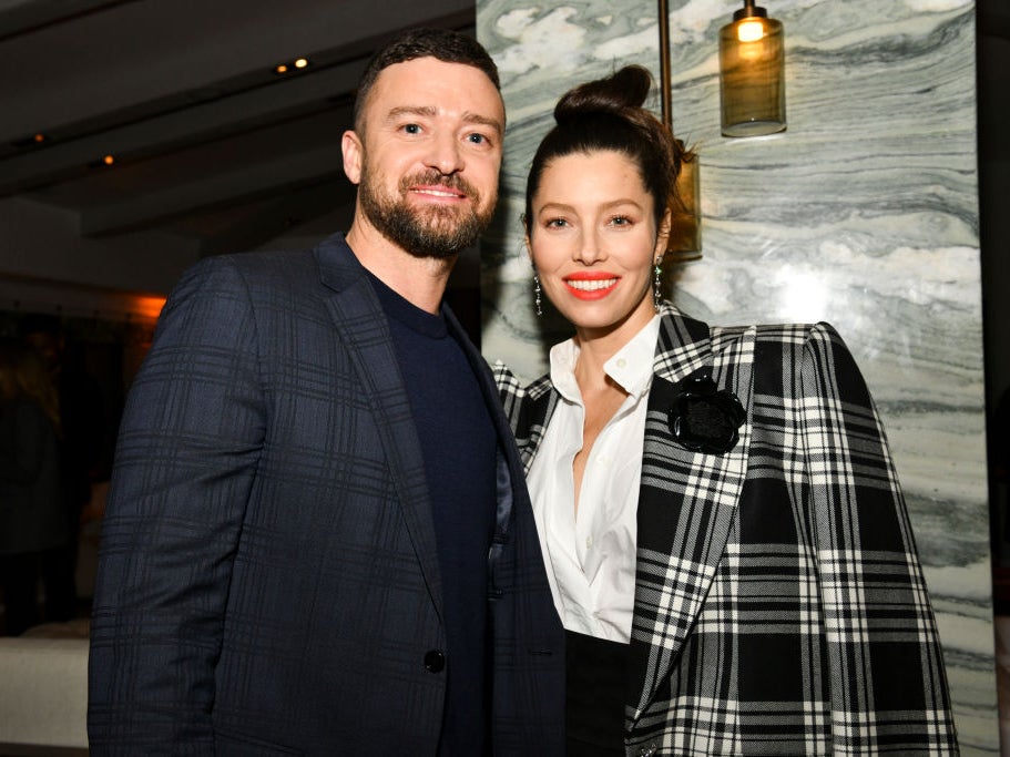 Justin Timberlake and Jessica Biel pose for portrait at the Premiere of USA Network’s “The Sinner” Season 3 on 3 February 2020 in West Hollywood