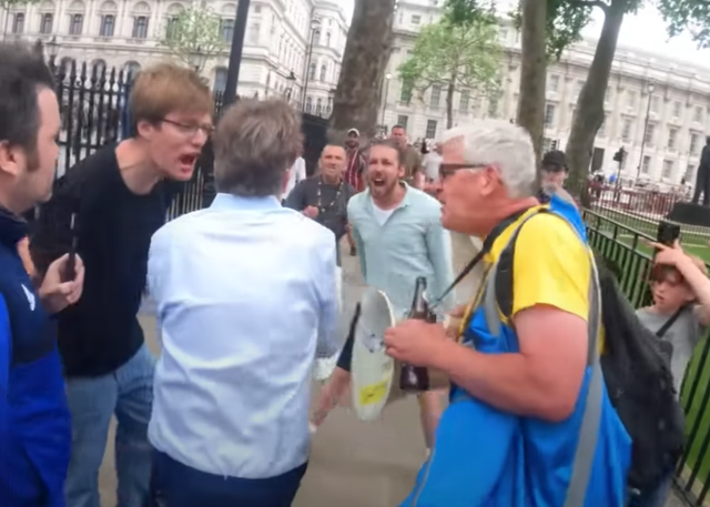 <p>Newsnight’s Nick Watt was chased down the street by anti-lockdown protesters</p>