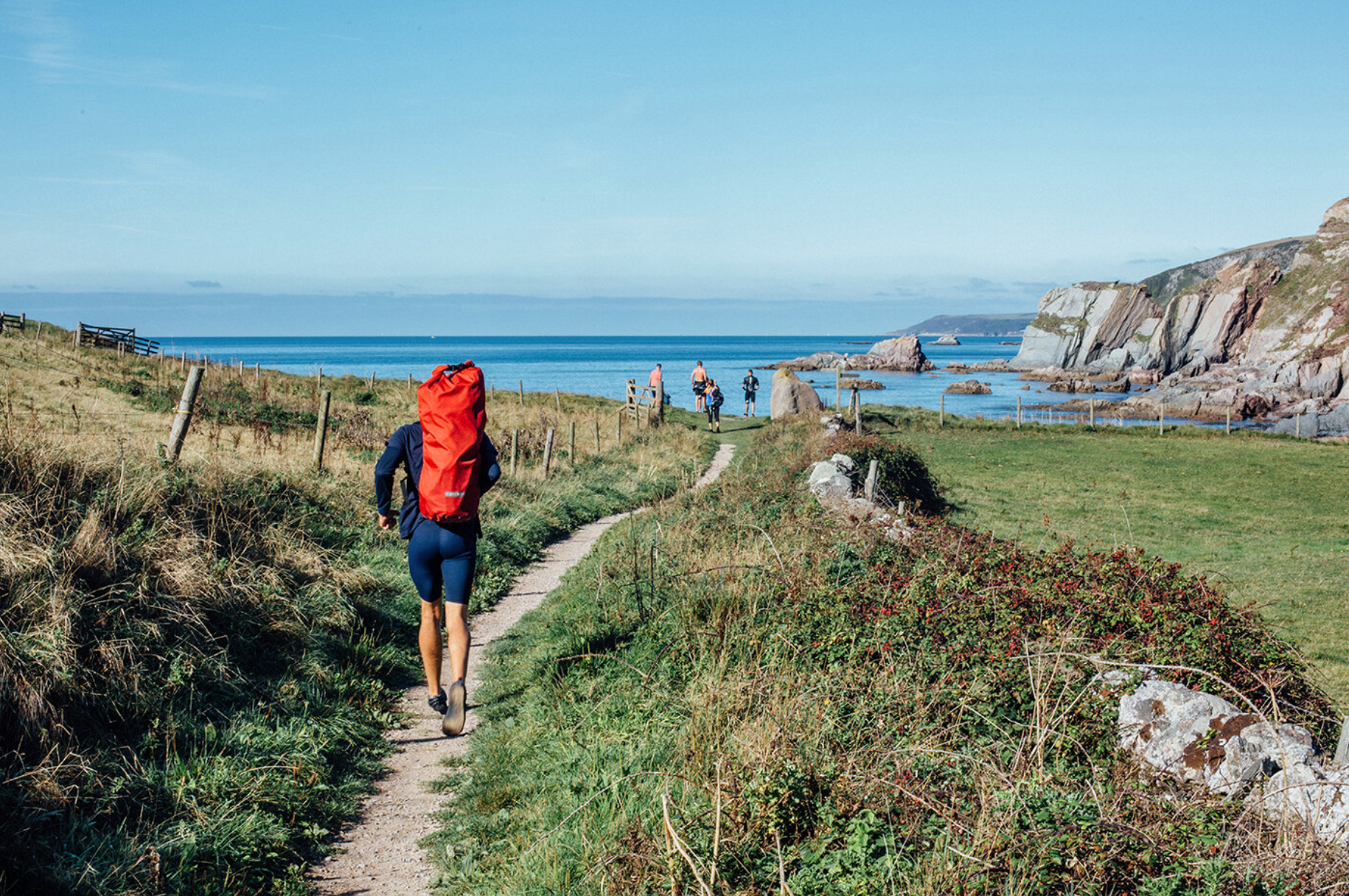 Trips combine energetic hikes with open water swims