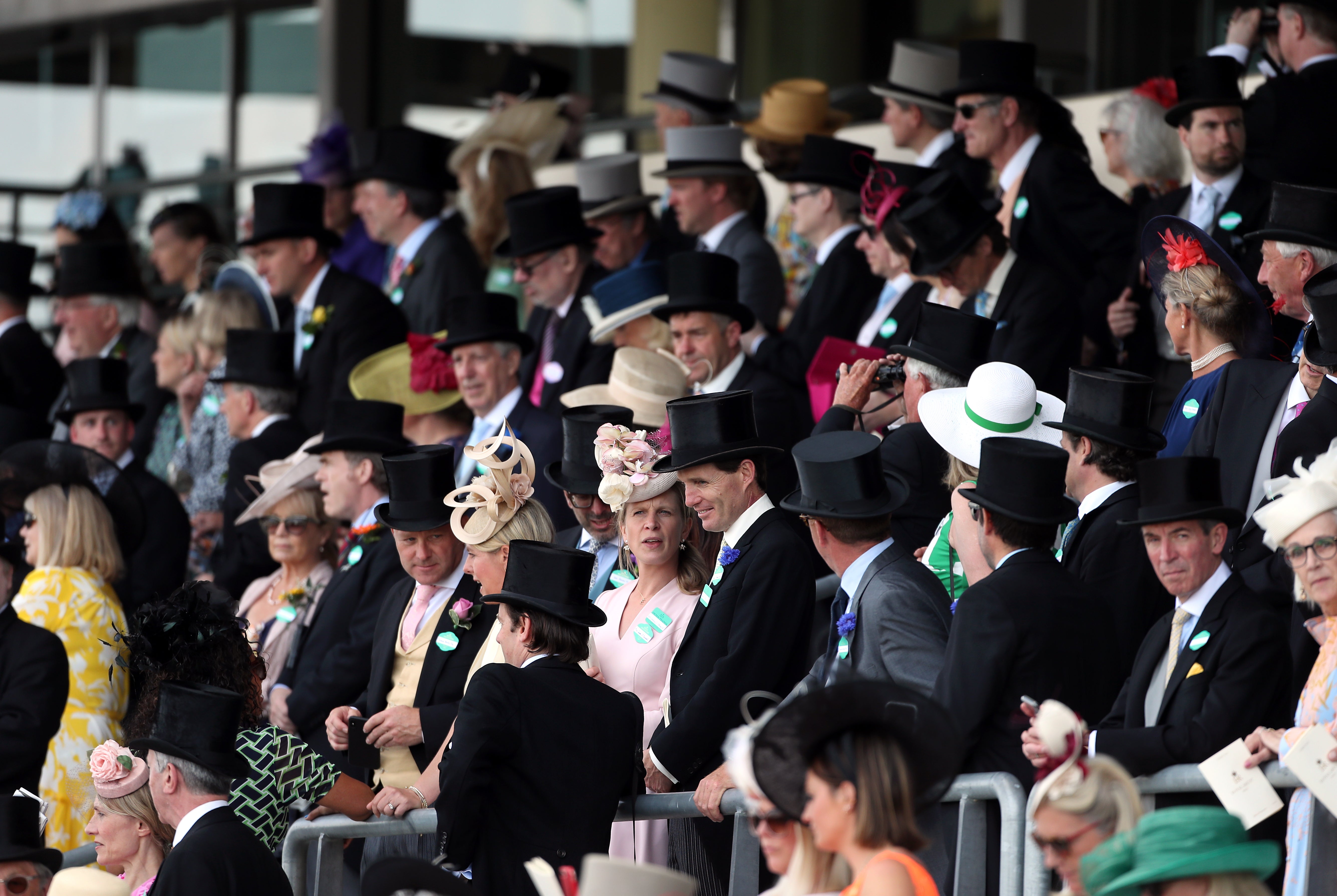 Racegoers in the stands during day one of Royal Ascot
