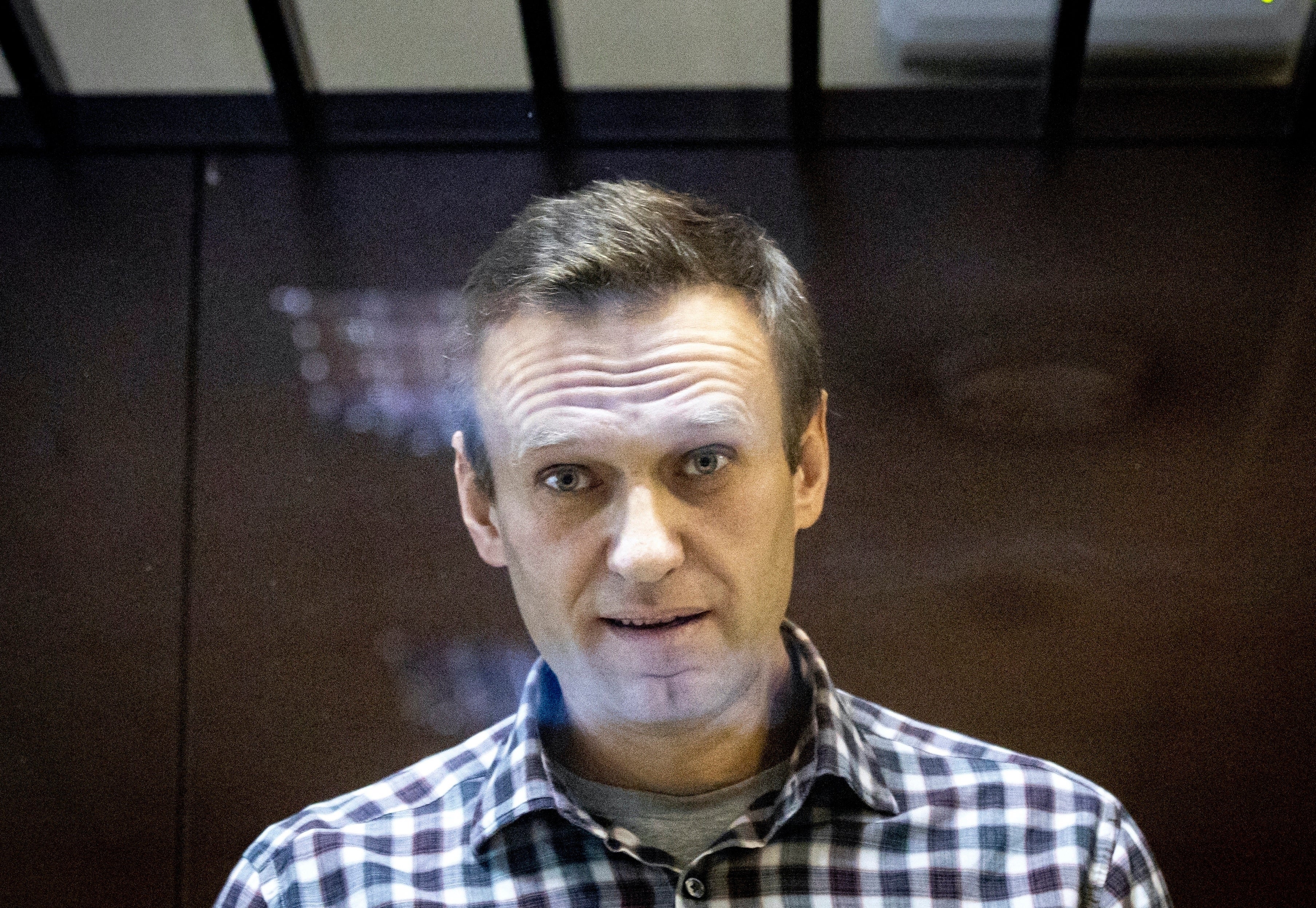 Jailed opposition leader, Alexei Navalny, in Moscow in February