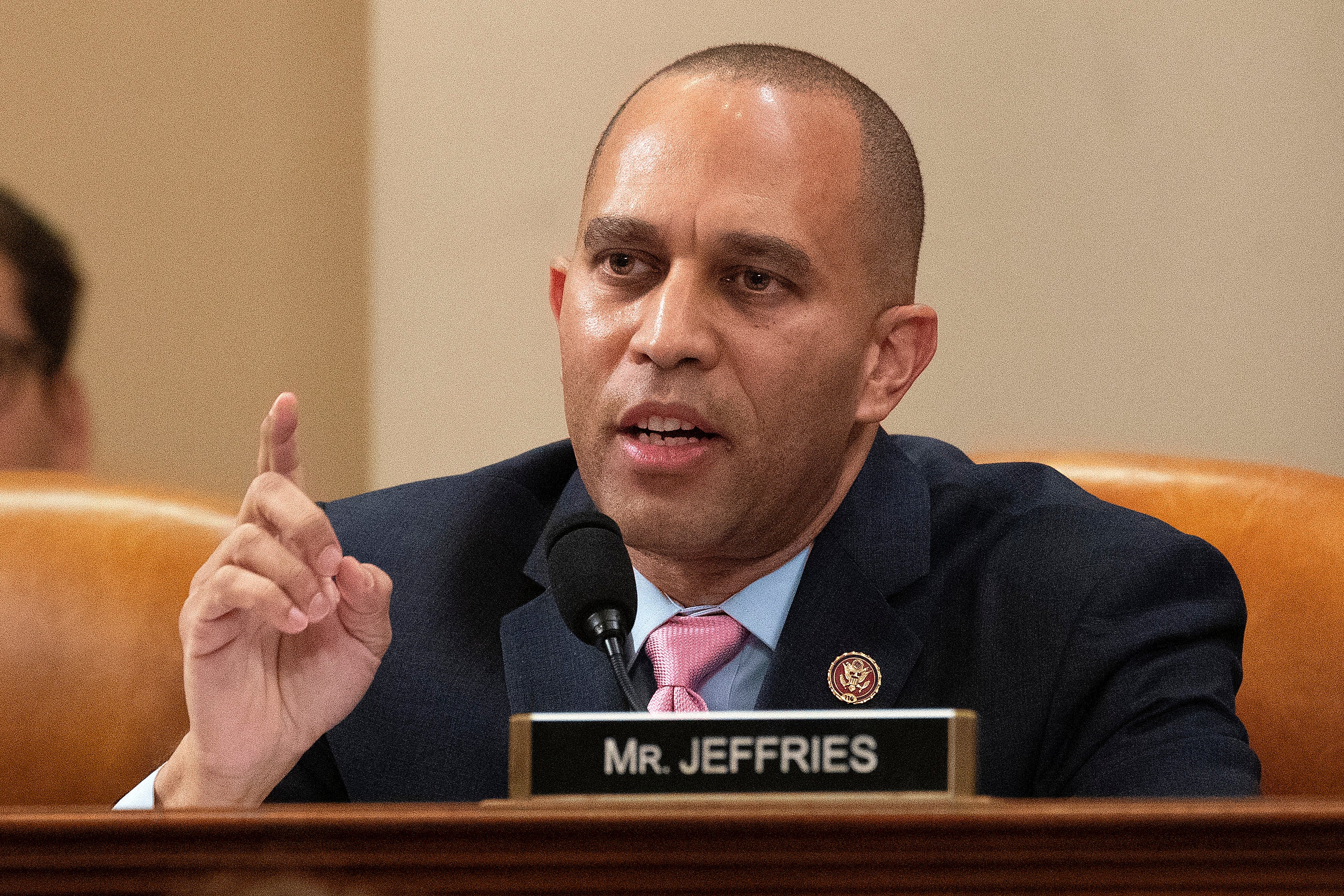 US House Judiciary Committee member Rep. Hakeem Jeffries delivers an opening statement during a committee markup hearing with Rep. Jamie Raskiin (D-MD) on the articles of impeachment against President Donald Trump in the Longworth House Office Building on Capitol Hill on 11 December, 2019 in Washington, DC.