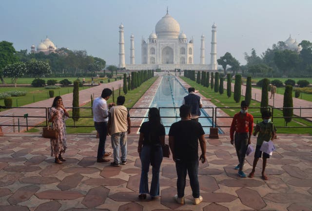 Virus Outbreak India Taj Mahal