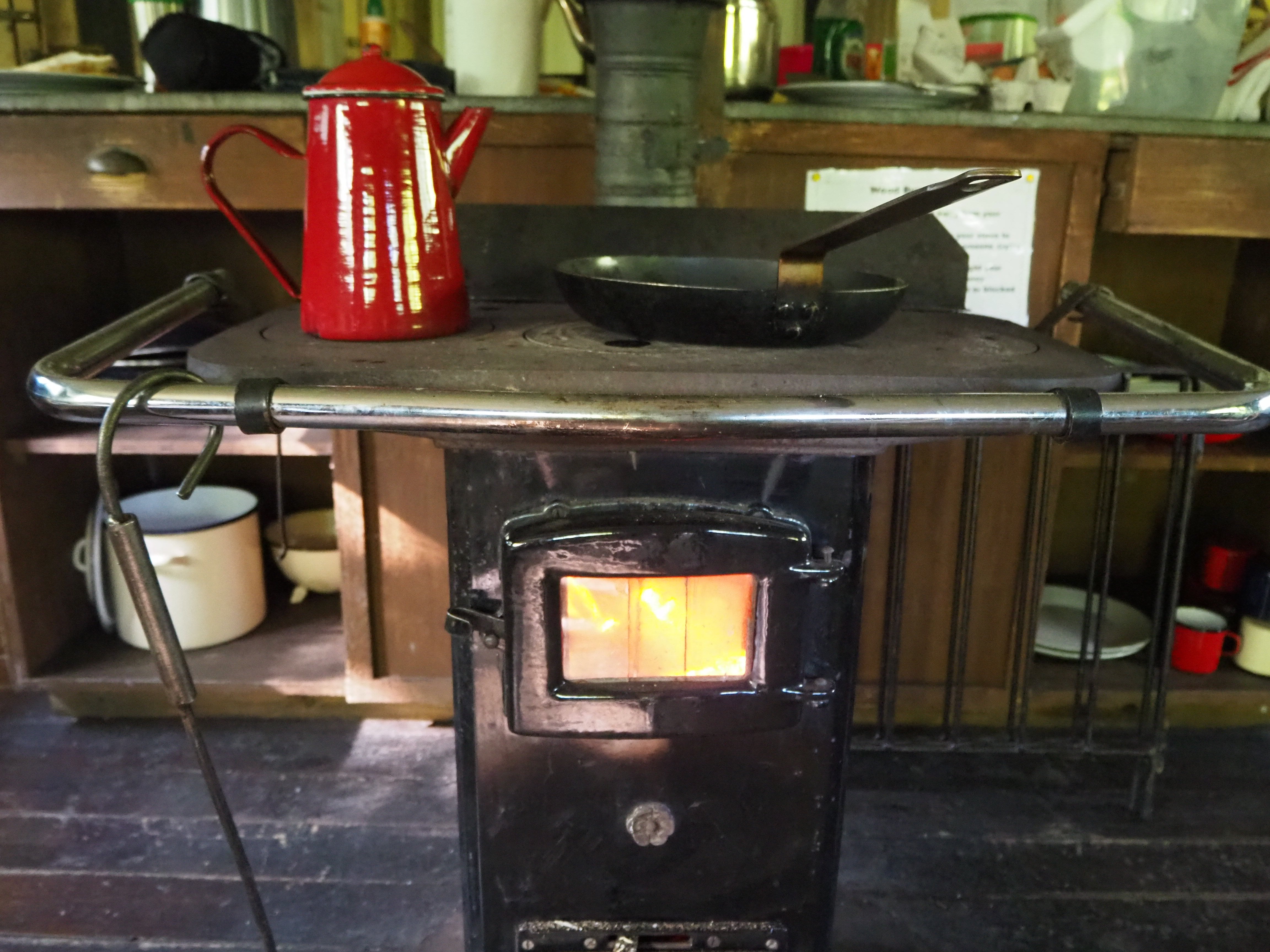The wood burning stove