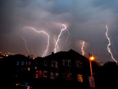 UK weather warning - live: Thunderstorms, hail and flooding to follow what could be hottest day of year
