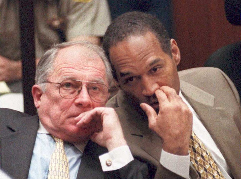 Bailey with OJ Simpson at the 1995 trial