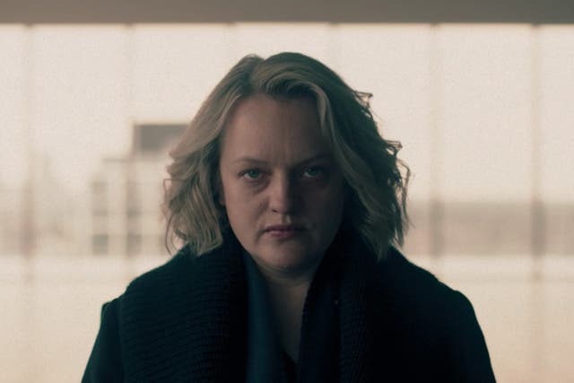 <p>Elisabeth Moss in season four episode 10 of ‘The Handmaid’s Tale</p>