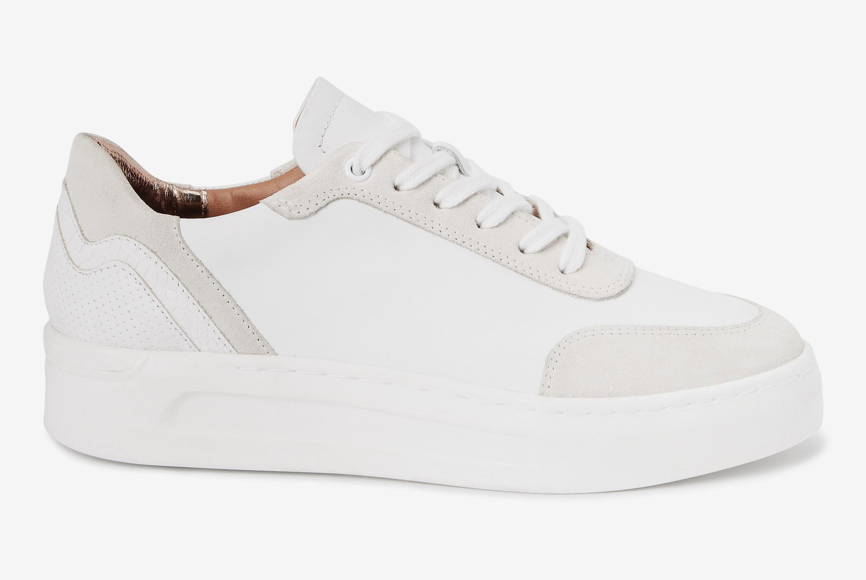 Next Signature Leather Back Detail Trainers