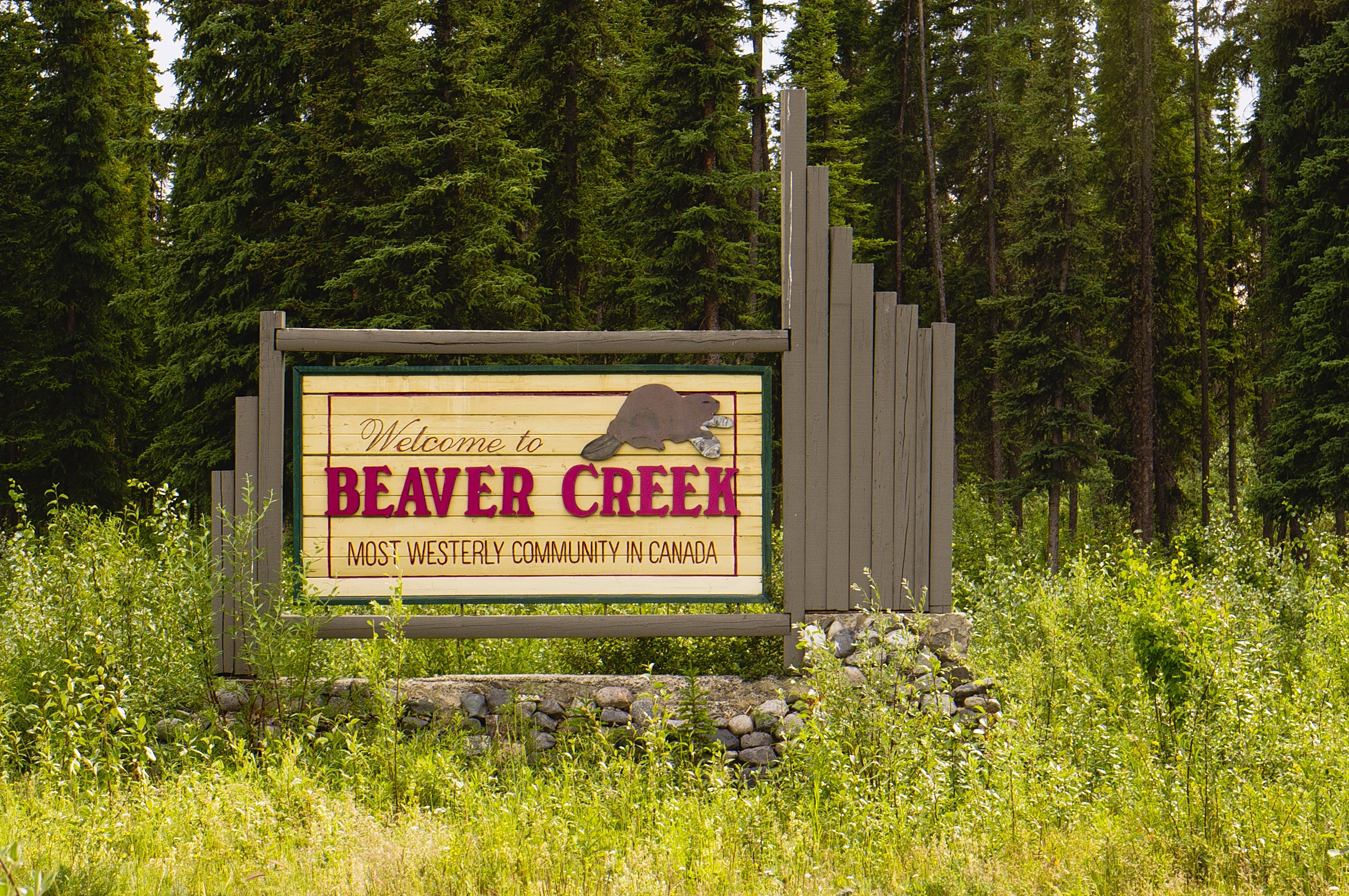 The welcome sign at Beaver Creek, Yukon. Representational image.