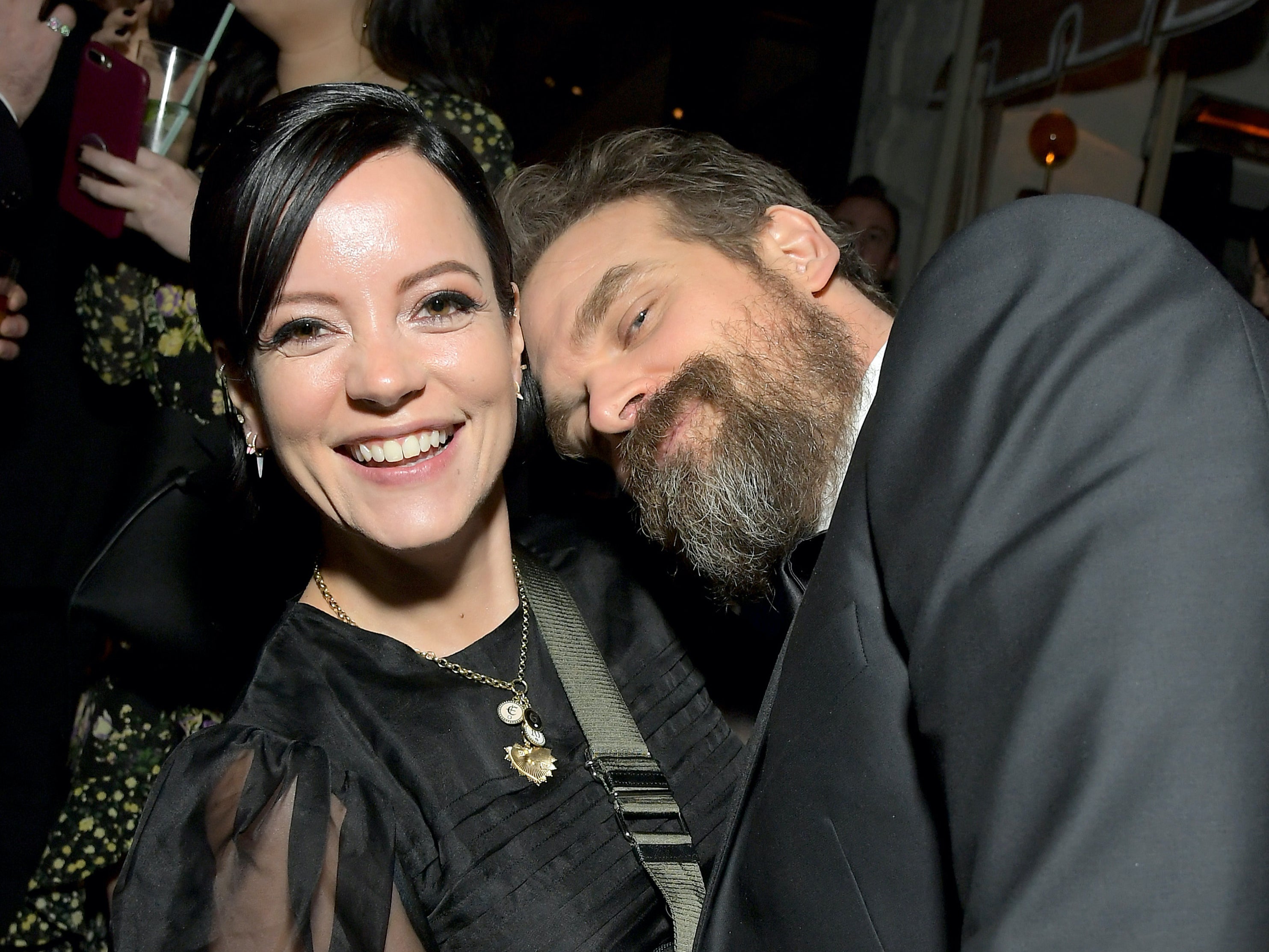 David Harbour and Lily Allen at the 2020 Netflix SAG after party