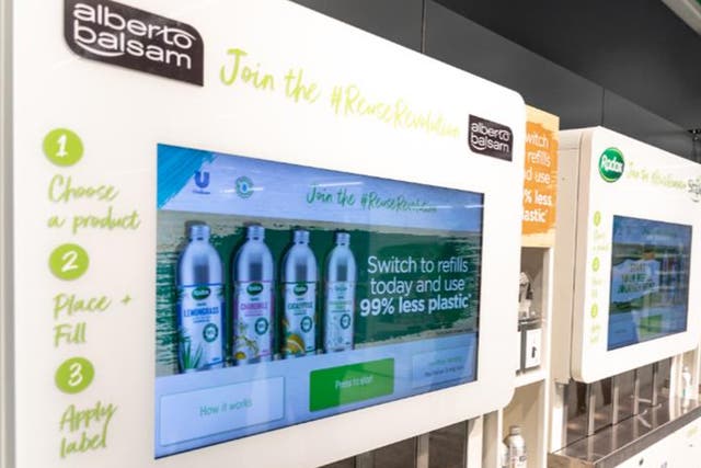 <p>Unilever refill machines in Asda </p>