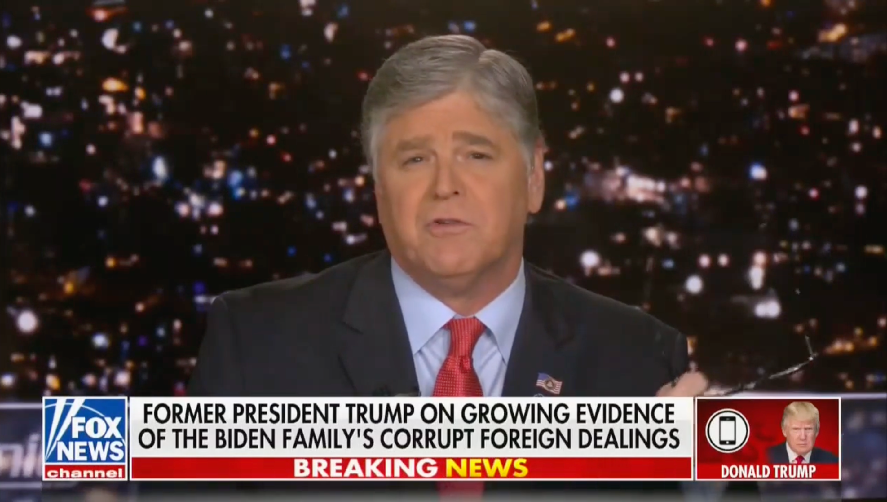 Trump and Hannity discussed Hunter Biden which allowed Trump to reignite his feud with Chris Wallace, a colleague on Fox News