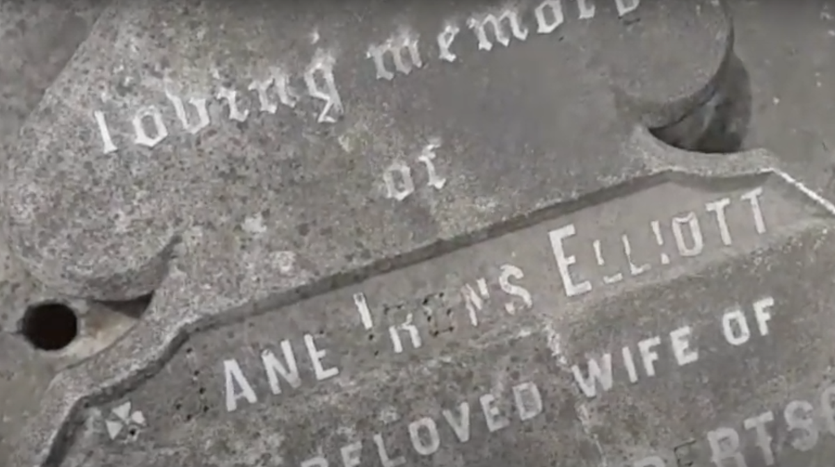 Gravestone of Jane Elliott who worked as a missionary