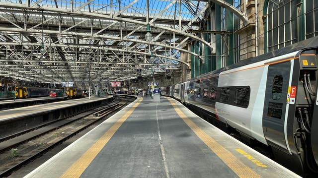 <p>Nearly there: Avanti West Coast Pendolino at Glasgow Central</p>