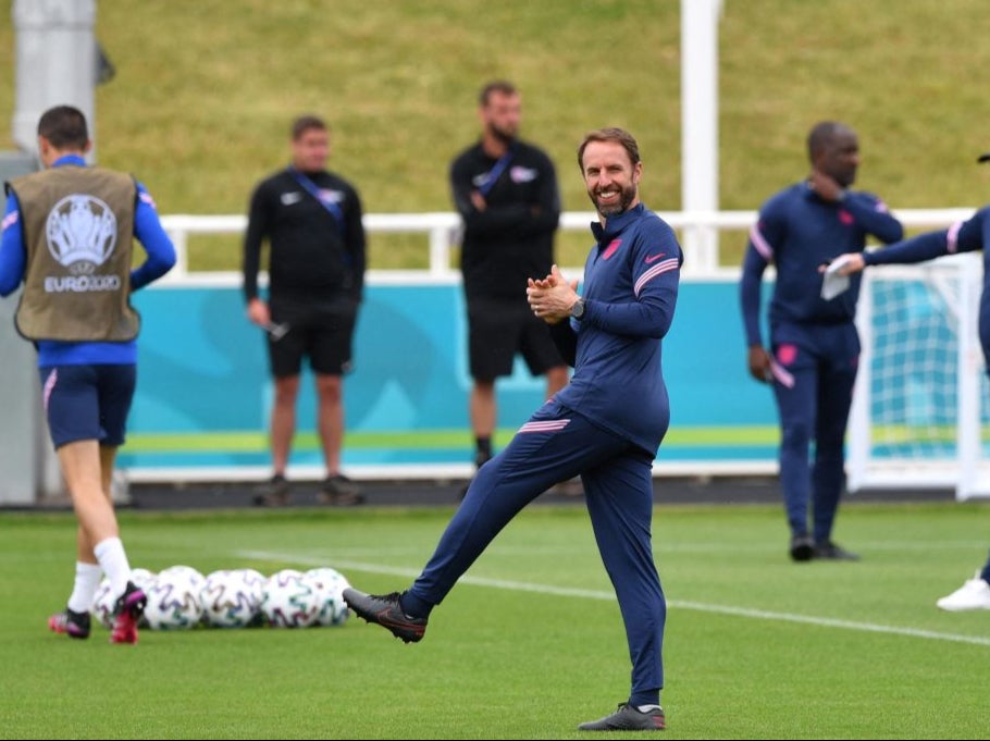 Gareth Southgate in England training