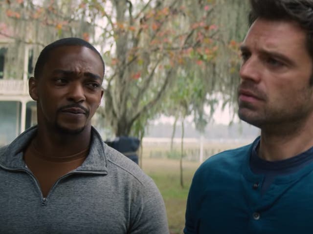 <p>Anthony Mackie and Sebastian Stan in ‘The Falcon and the Winter Soldier'</p>