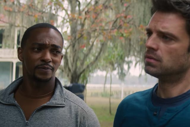 <p>Anthony Mackie and Sebastian Stan in ‘The Falcon and the Winter Soldier'</p>