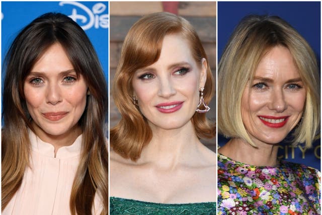 <p>Actors Elizabeth Olsen, Jessica Chastain and Naomi Watts</p>