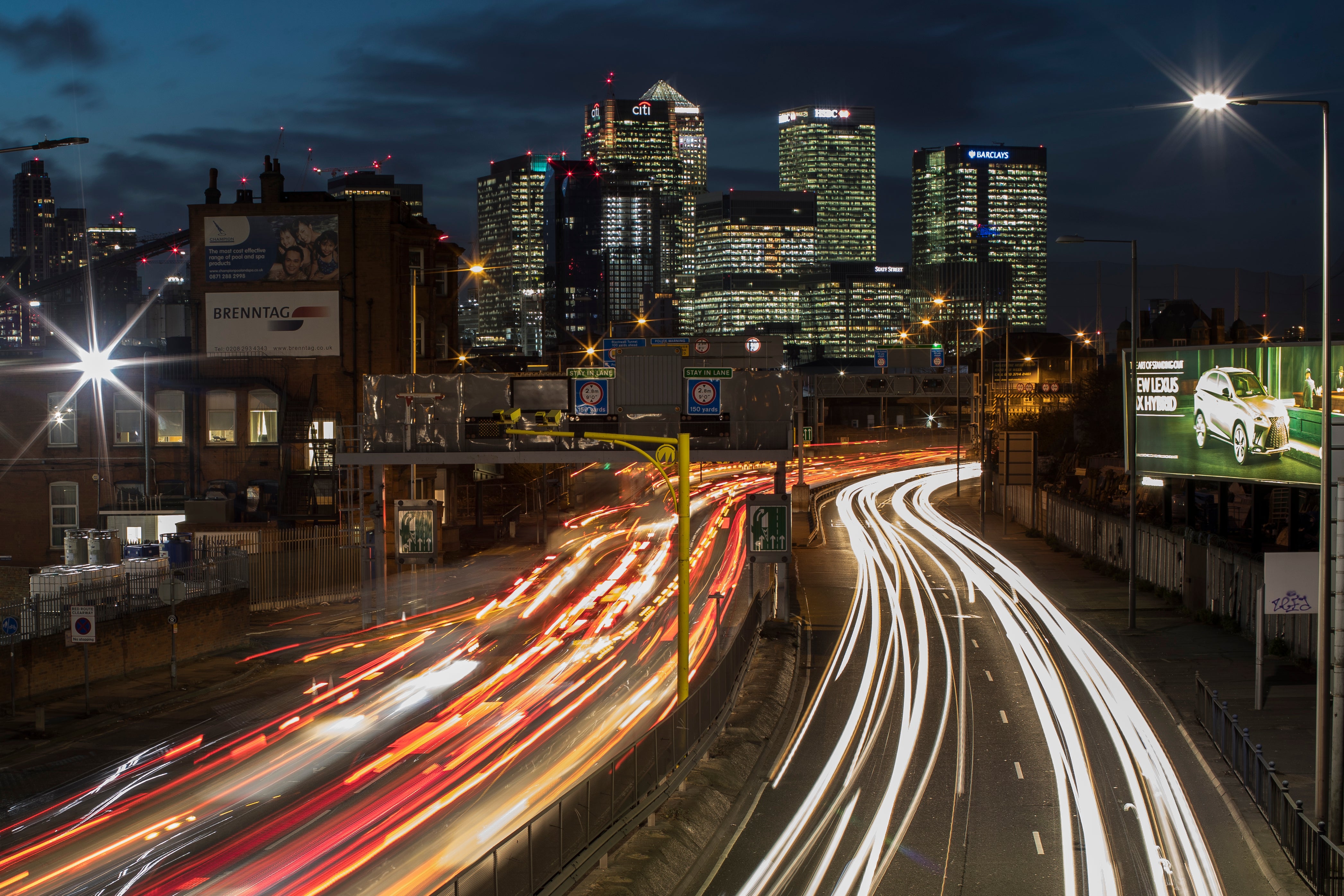 Rush hour London traffic