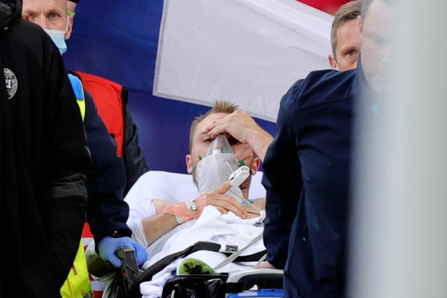 <p>Christian Eriksen collapsed at Euro 2020 </p>