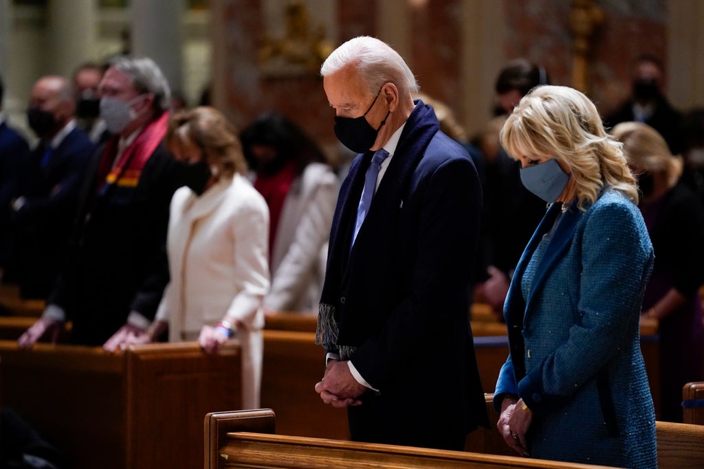 Joe Biden will attend church despite Catholic bishopsâ€™ plan to deny communion as White House shuts down abortion questions