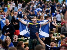 Glasgow’s early night does not stop Scotland fans revelling in a famous day