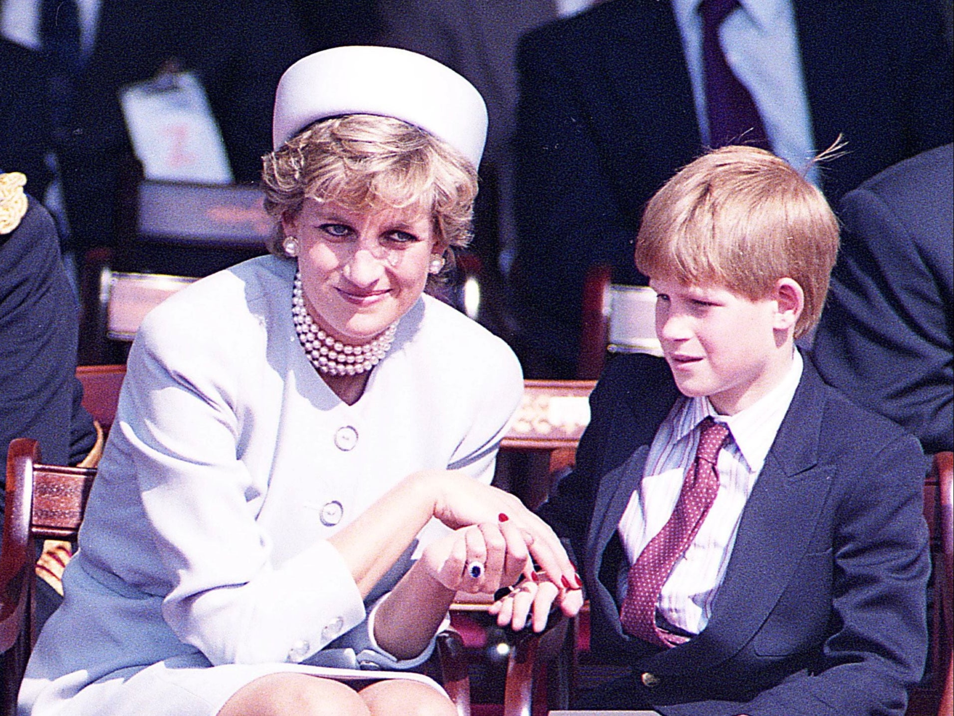 Princess Diana and son Harry in Hyde Park, London, in May 1995
