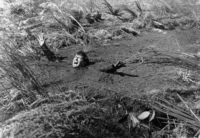 <p>Death by quicksand in the film ‘Two Thousand Maniacs!’</p>