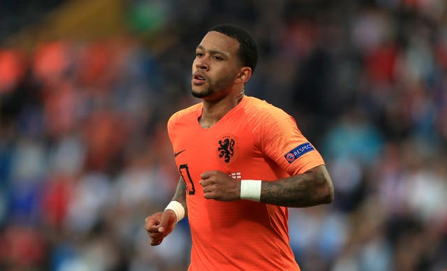 <p>Holland forward Memphis Depay</p>