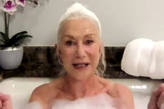 Helen Mirren appears on Tonight Show in a bubble bath