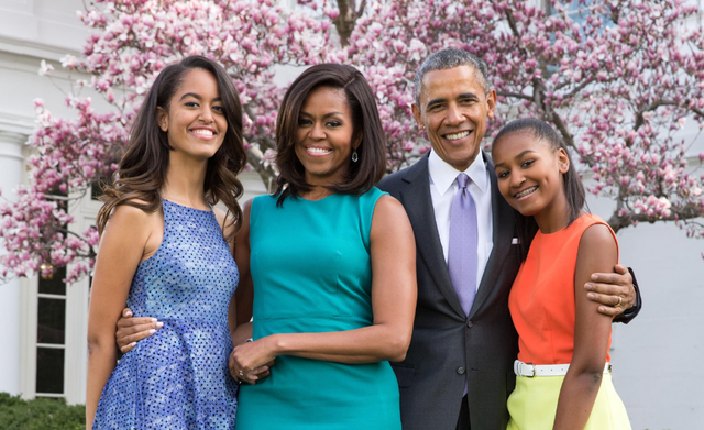 <p>The Obama family </p>