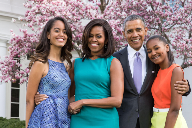 <p>The Obama family </p>
