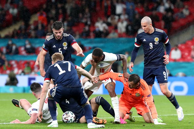 <p>England could not make the breakthrough at Wembley against a stubborn Scottish outfit</p>