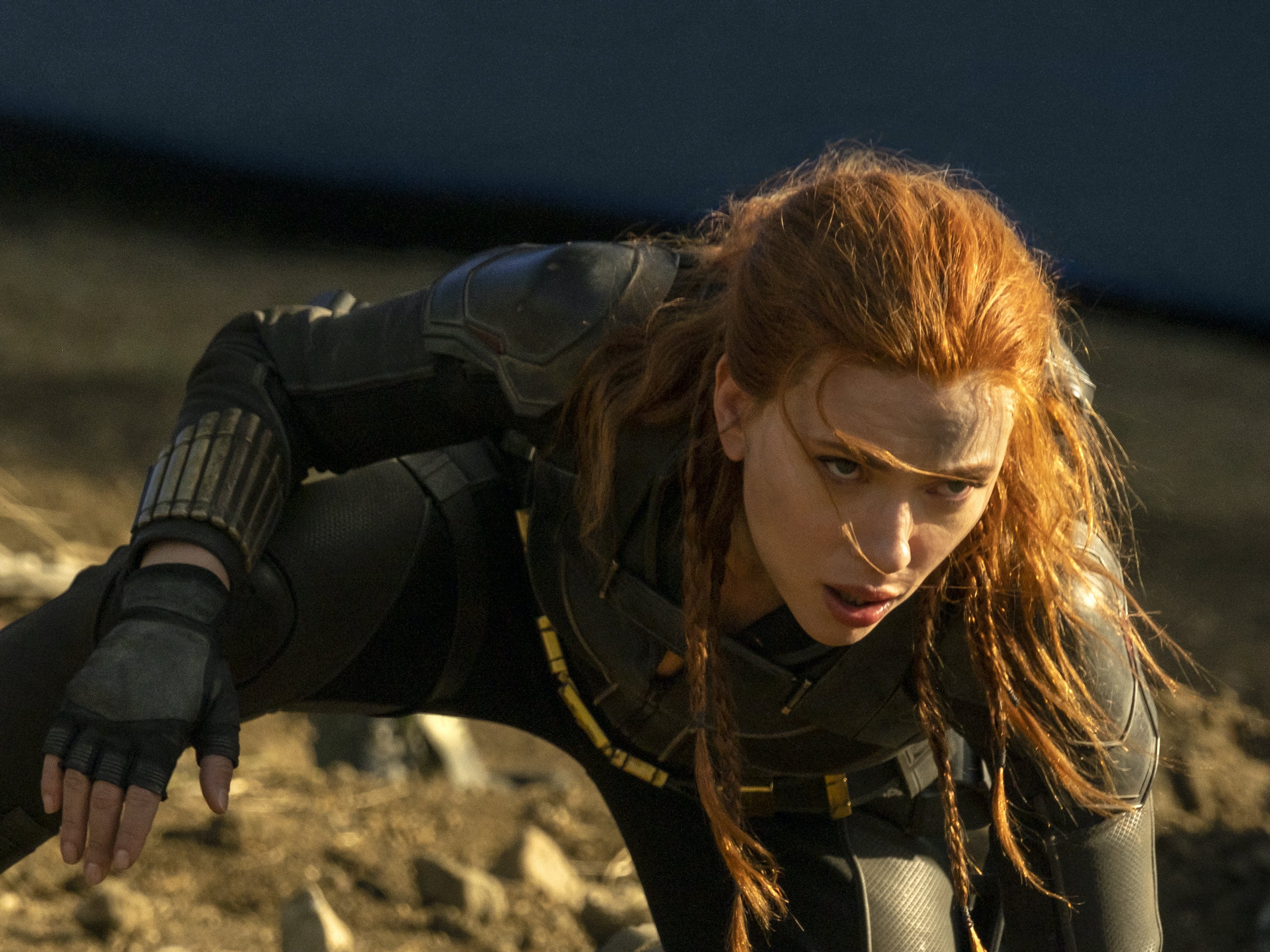 <p>Scarlett Johansson as Natasha Romanoff in Black Widow</p>
