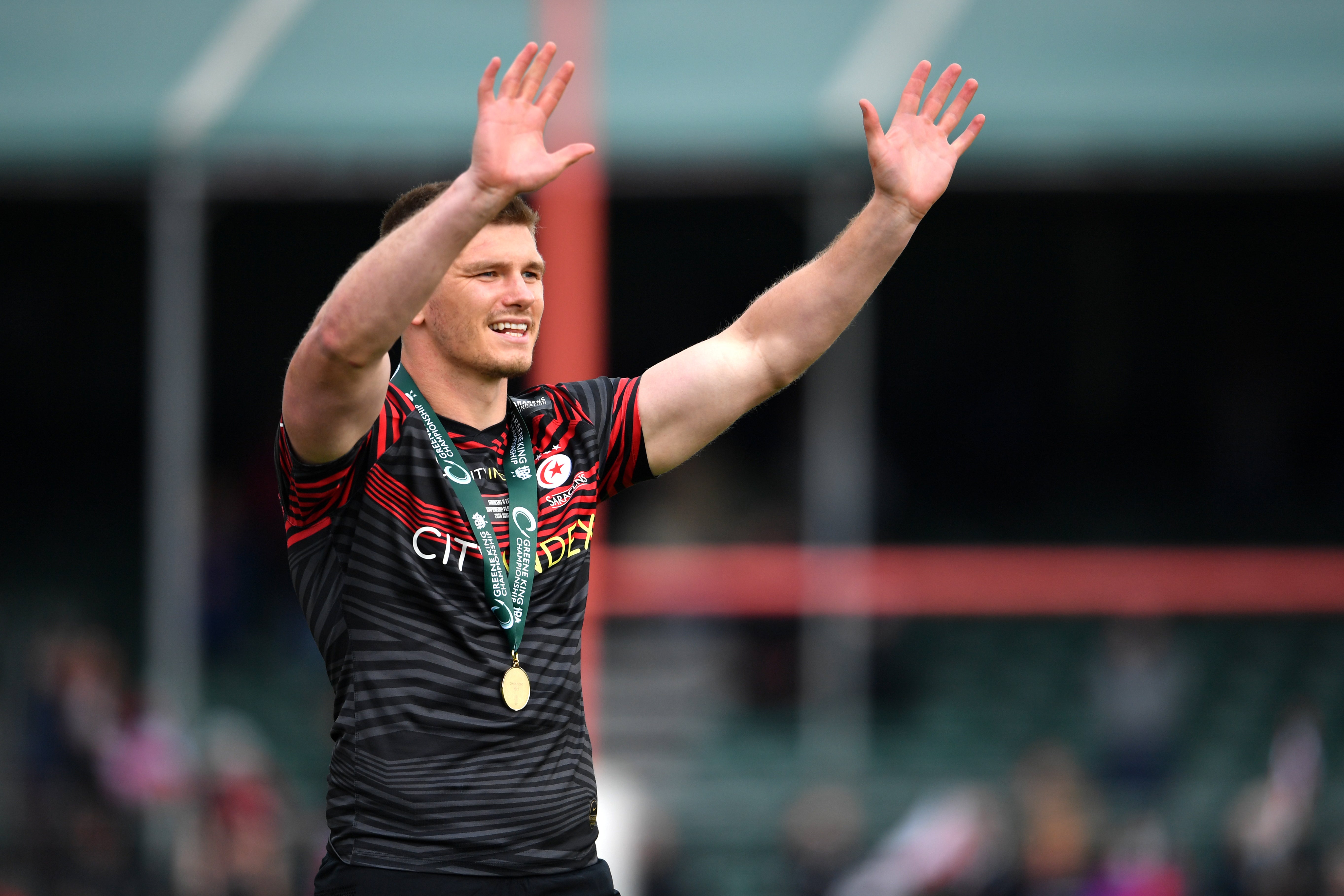 <p>Owen Farrell and his Saracens team-mates have joined up with the Lions in Jersey</p>