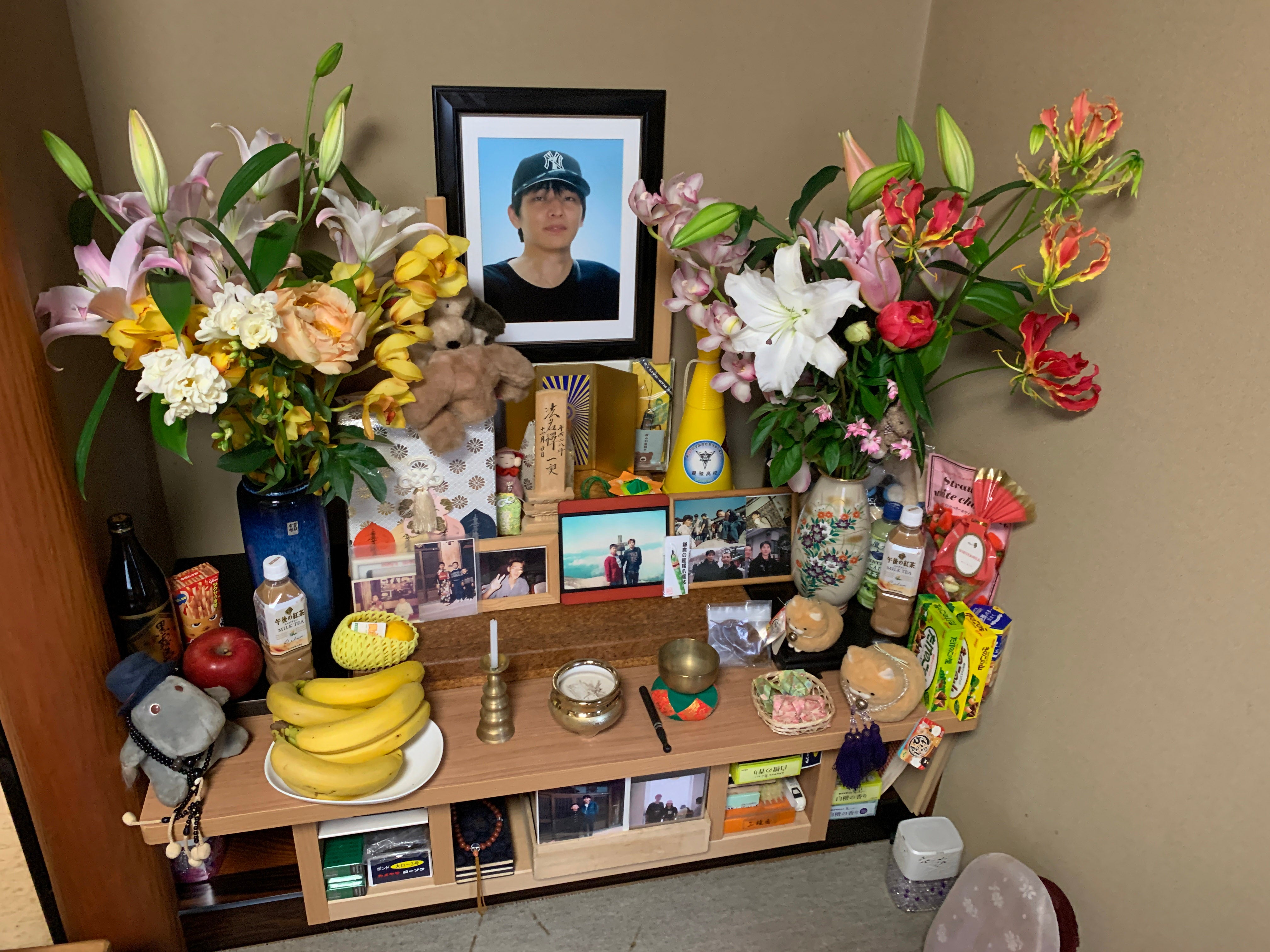 A shrine to Kazuya Ohata at his parents’ home in Kanazawa, Japan. He died at age 40 after being physically restrained in a psychiatric institution